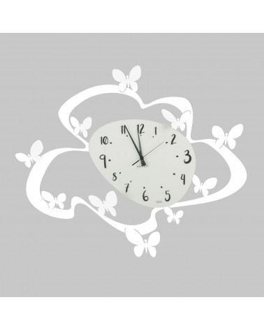 orologio farfalle colore bianco