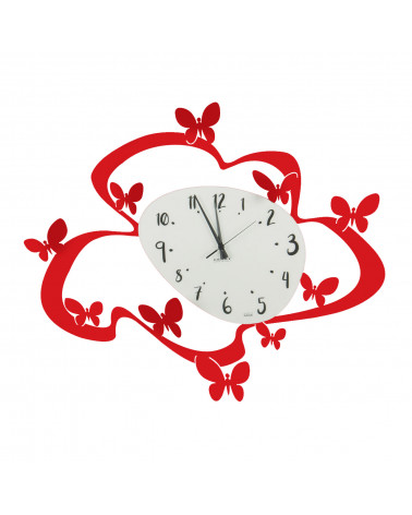 orologio farfalle colore rosso