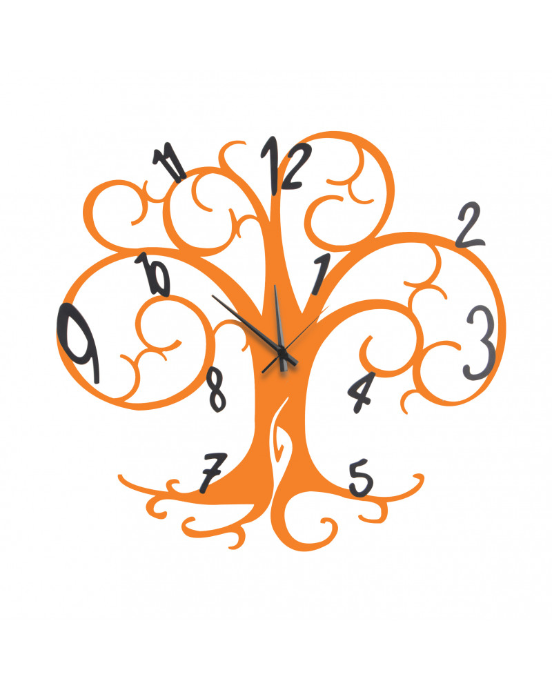 orologio da parete albero della vita colore arancio