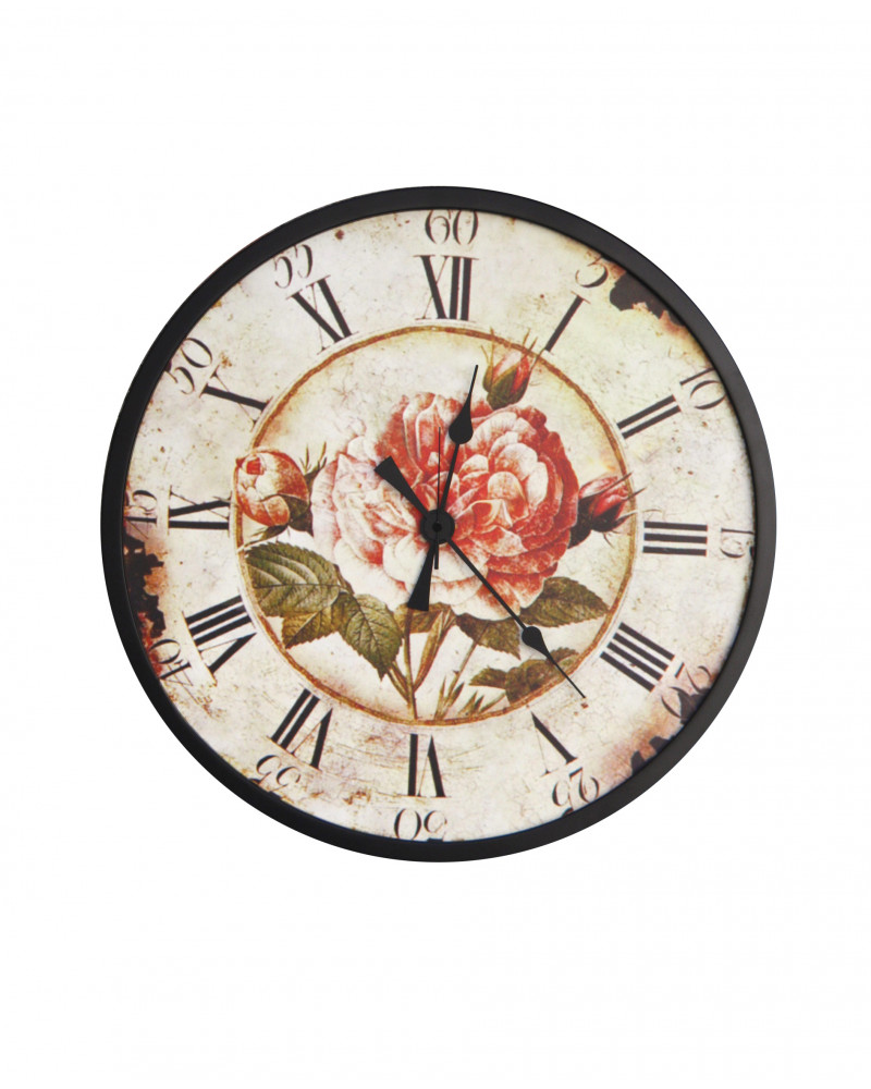 Orologio da parete vintage Peonia rotondo diametro 40 cm