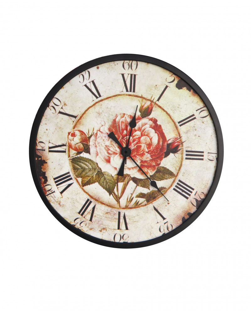 Orologio da parete vintage Peonia 40 cm