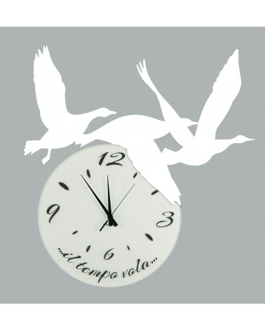 orologio di parete particolare Volare colore bianco