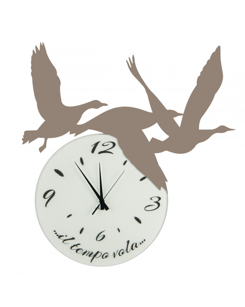 orologio di parete particolare Volare colore tortora