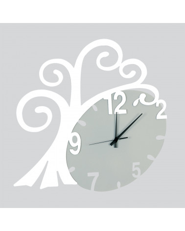 nuovo orologio da parete Albero vita colore bianco