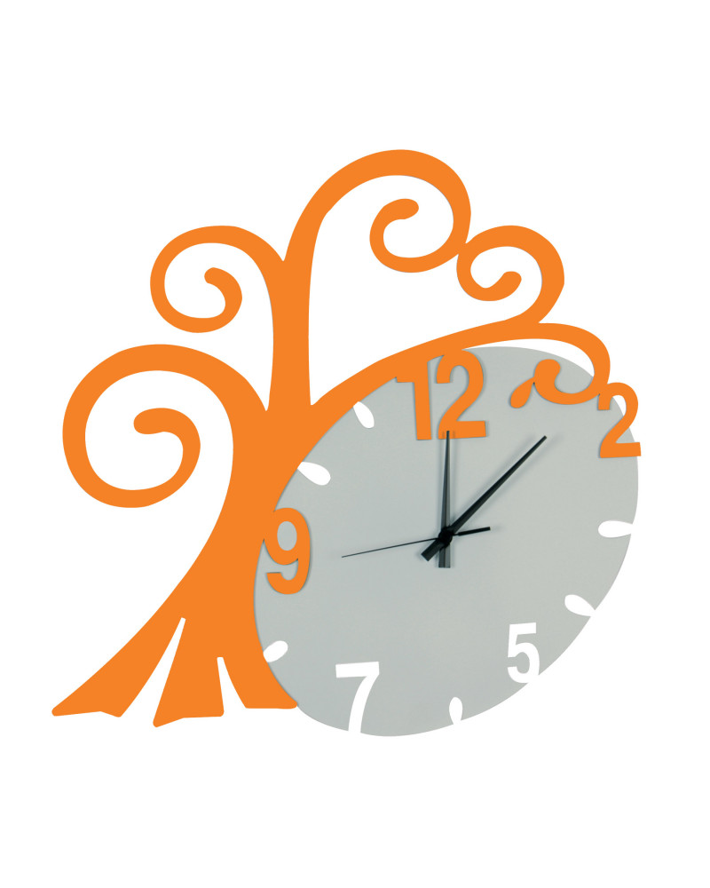 nuovo orologio da parete Albero vita colore arancio