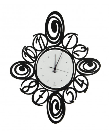 orologio da parete moderno modello Spirali colore nero