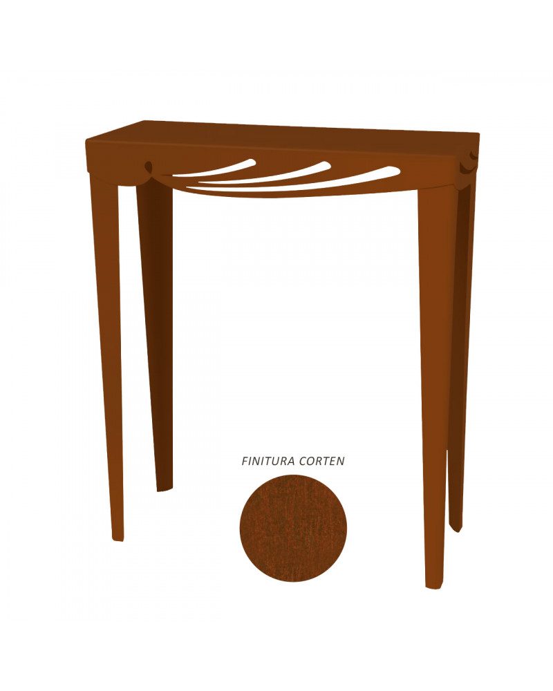 consolle ingresso design moderno colore corten