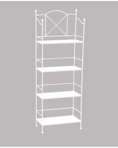 etagere in ferro battuto altezza 147 cm colore bianco