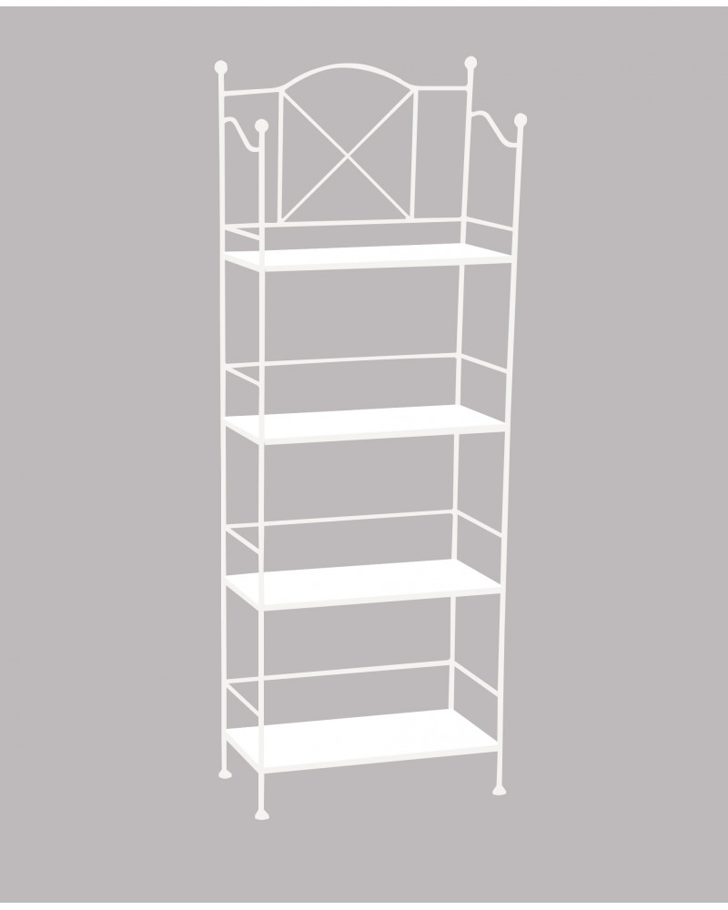 etagere in ferro battuto altezza 147 cm colore bianco