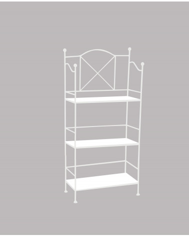 etagere in ferro 3 ripiani altezza 114 cm colore bianco