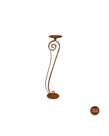 Candeliere barocco in ferro piccolo h 96 cm