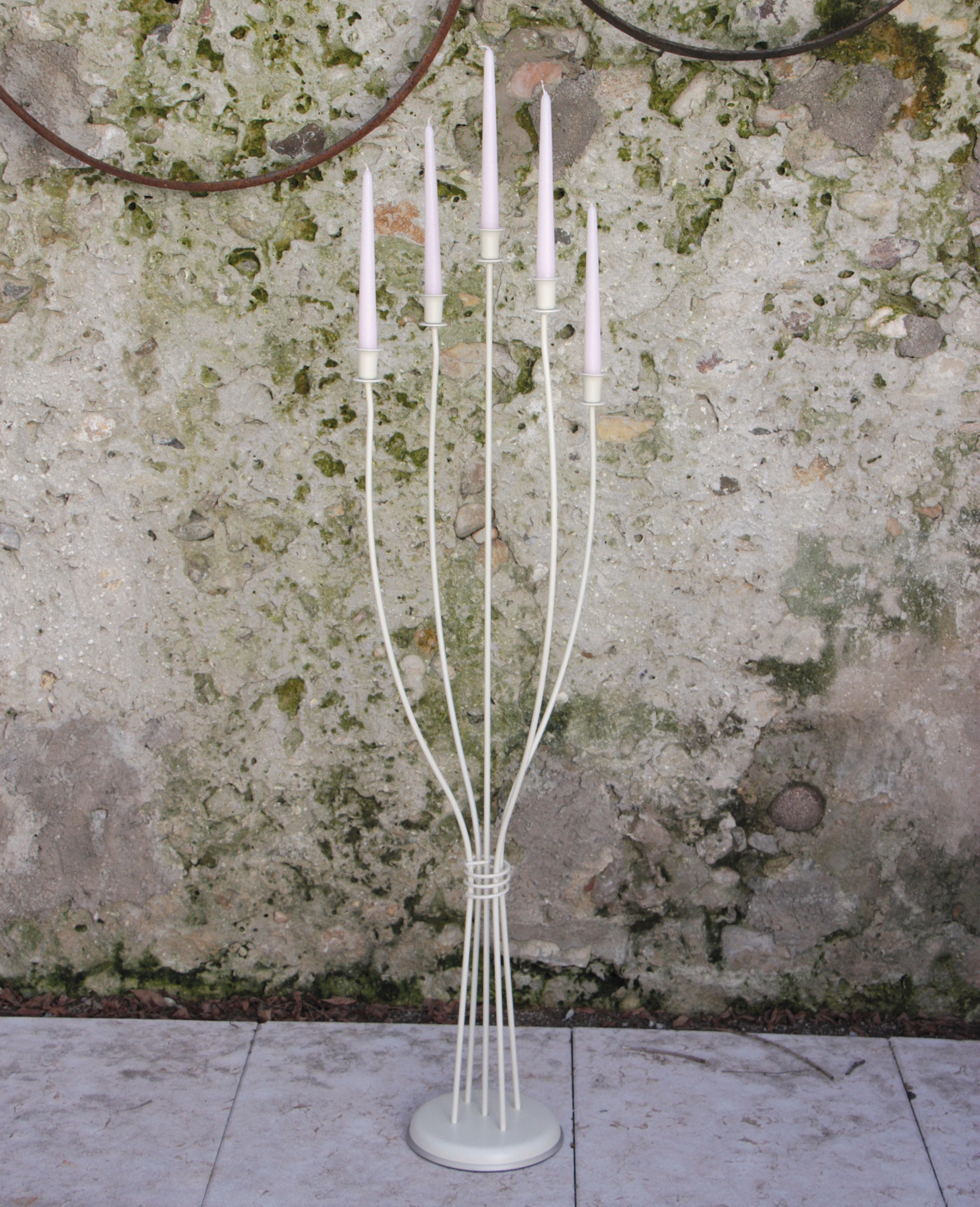 Candelabro Argento A 5 Braccia Mel O - Portacandele Elegante 150cm Per Casa E Eventi - Foto 2