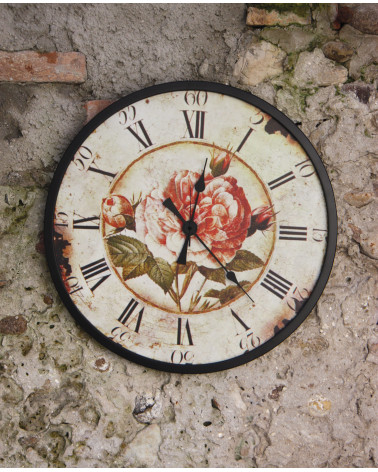 Orologio da parete vintage Peonia 60 cm
