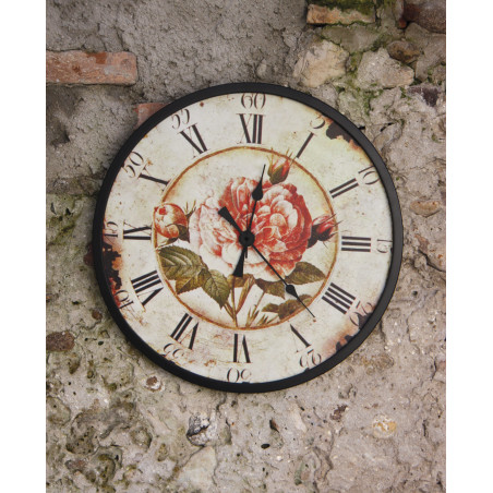 Orologio Da Parete Vintage 30 Cm - Stile Francese Con Pavone - Design In Legno Silenzioso Per Casa